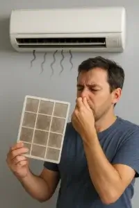why does my air conditioner smell